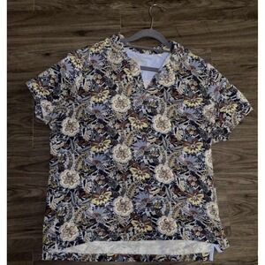 Stenströms Shirt Mens L Multicolor Floral Short Sleeve Button Up Casual Woven